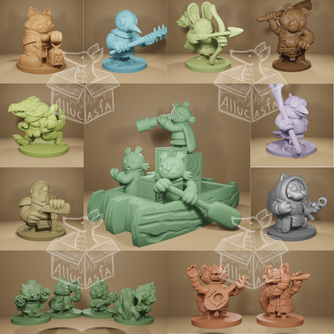 Root Complete Hirelings Set - miniature huge pack